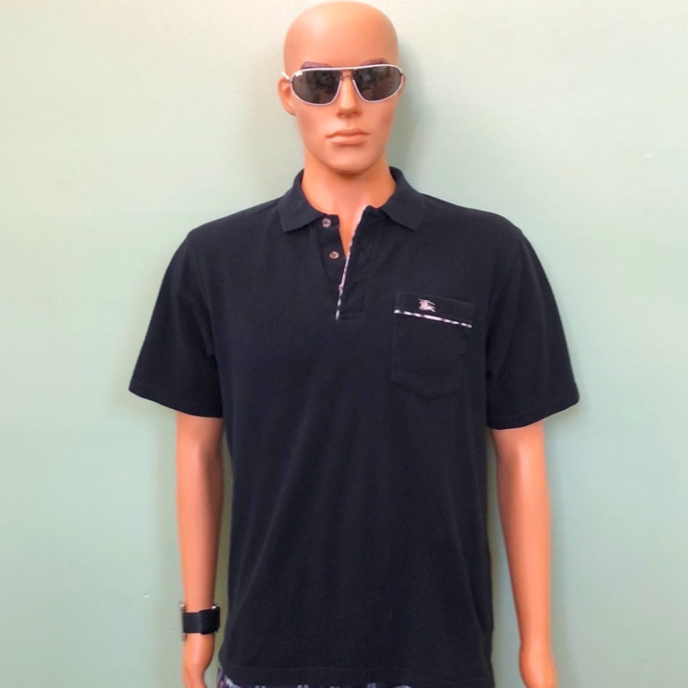 Burberry London Men's Polo Shirt COA-Men's Size Medium